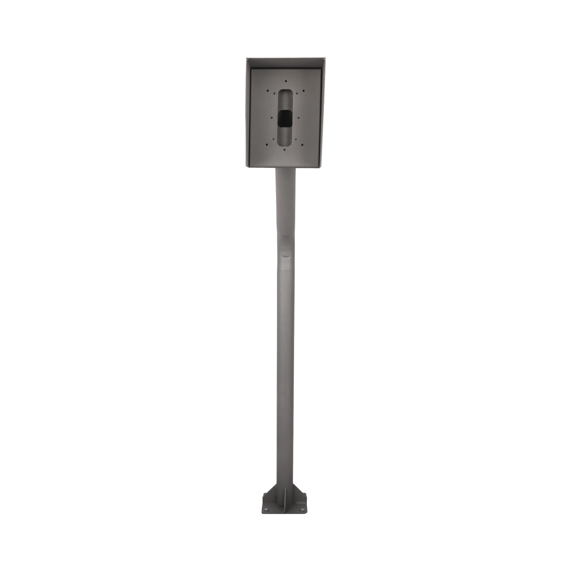 POSTEINT-KIT|Poste y Cubierta industrial para montaje de Porteros IP Fanvil y Grandstream, altura de 1.2 metros, pintura electrost?ítica color gris.